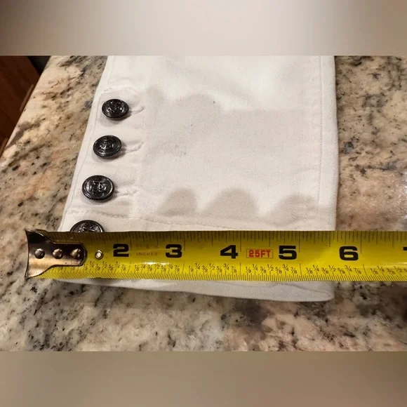 Talbots flawless 5 pocket petite. White Pants with adorable button accents. 10P - Picture 11 of 16